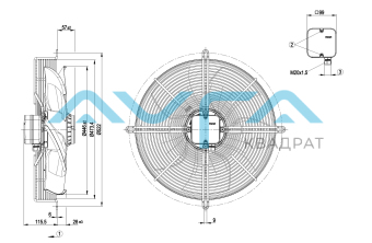 S4D450-AU01-01/C01 Осевой вентилятор ebmpapst