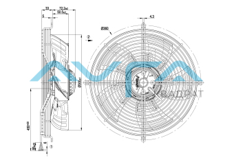 S4E300-BS72-31 Осевой вентилятор ebmpapst