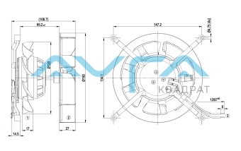 R2S150-AB08-38 Центробежный вентилятор ebmpapst