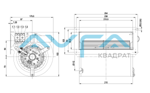 D2E133-AB01-50 Центробежный (радиальный) вентилятор ebmpapst