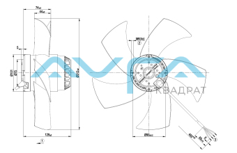 A2E315-AP02-06 Осевой вентилятор ebmpapst