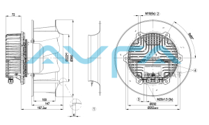 R3G310-AX54-21 Центробежный (радиальный) вентилятор ebmpapst