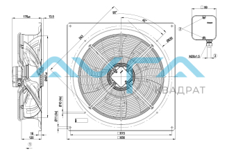 W4D500-GJ03-01 Осевой вентилятор ebmpapst