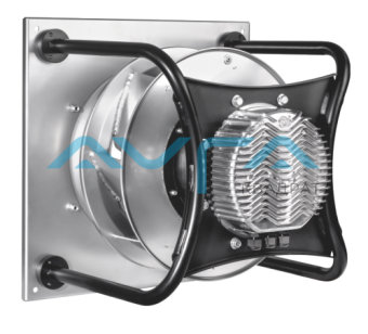 ECF(K)8E310-PLHDAL3Y-RF Центробежный ЕС-вентилятор Sanmu с монтажной пластиной и креплением "паук", со штуцером отбора давления