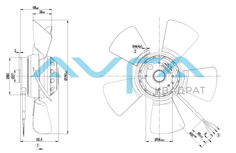 A2D250-AA26-51 Осевой вентилятор ebmpapst