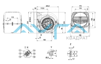 D2E146-HS97-03 Центробежный (радиальный) вентилятор ebmpapst