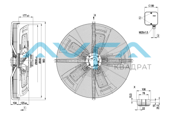 S8D910-CD0-301 Осевой вентилятор ebmpapst