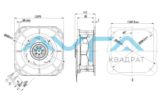 K3G220-RD53-03 Центробежный (радиальный) вентилятор ebmpapst