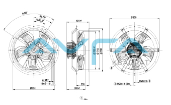 W3G710-CZ08-06 Осевой вентилятор ebmpapst