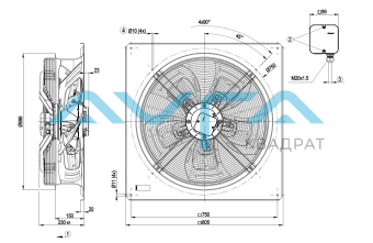 W4D630-GH01-01 Осевой вентилятор ebmpapst