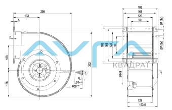 G4D180-FF20-01 Центробежный (радиальный) вентилятор ebmpapst