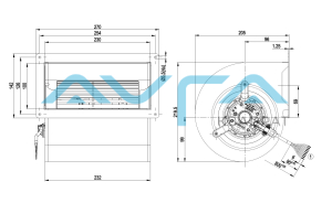 D2D146-AA24-23 Центробежный (радиальный) вентилятор ebmpapst