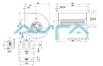 D1G133-DC55-16 Центробежный (радиальный) вентилятор ebmpapst