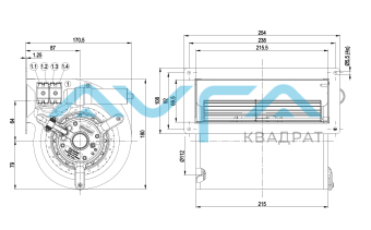 D2E133-AB01-50 Центробежный (радиальный) вентилятор ebmpapst