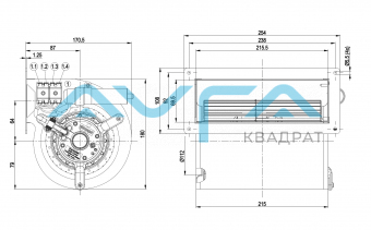 Центробежный (радиальный) вентилятор ebmpapst D2E133AB0150
