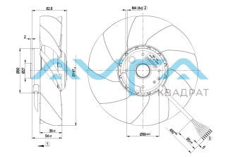 A2D200-AH18-01 Осевой вентилятор 200 мм ebmpapst