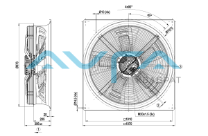W3G910-GU22-01 Осевой вентилятор ebmpapst