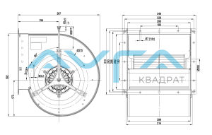 D4D250-CA02-01 Центробежный вентилятор ebmpapst