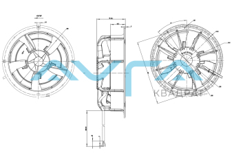 EC072/13E3G01-AS200/52P1-28 Осевой вентилятор Weiguang
