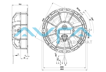 W1G172-EC87-18 Осевой вентилятор ebmpapst
