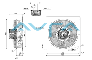 W3G630-GU23-91 Осевой вентилятор ebmpapst