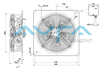 W4D630-GD01-01 Осевой вентилятор ebmpapst