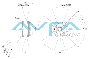 A2D250-AA02-01 Осевой вентилятор ebmpapst