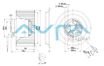 R4E200-AL03-05 Центробежный вентилятор ebmpapst