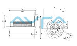 D2E146-AA03-43 Центробежный (радиальный) вентилятор ebmpapst