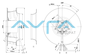 R3G310-AN46-46 Центробежный (радиальный) вентилятор ebmpapst
