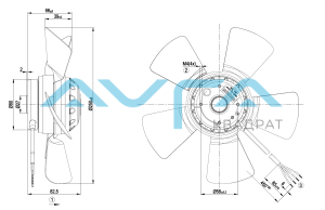 A2D250-AA26-51 Осевой вентилятор ebmpapst