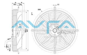 Осевой вентилятор ebmpapst S2E250AM0601