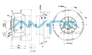 R4E400-RO09-05 Центробежный вентилятор ebmpapst