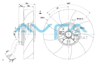 A2E200-AI38-01 Осевой вентилятор 200 мм ebmpapst