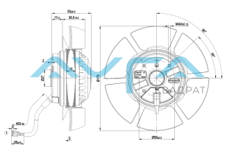 A2E170-AF23-01 Осевой вентилятор ebmpapst