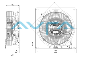 W3G450-FL07-M1 Осевой вентилятор ebmpapst