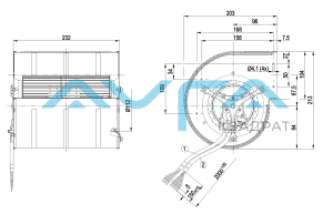 D3G133-DD67-14 Центробежный (радиальный) вентилятор ebmpapst