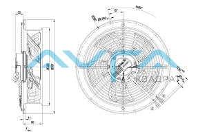 W3G300-CT72-90 Осевой вентилятор ebmpapst