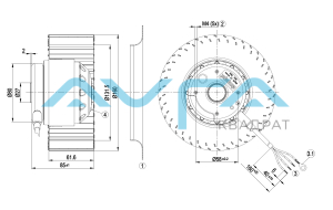 R2D160-AC02-13 Центробежный вентилятор ebmpapst