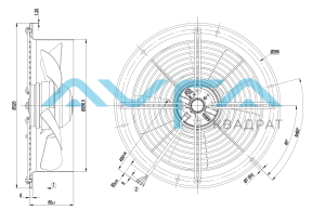 W2E250-CE65-01 Осевой вентилятор ebmpapst