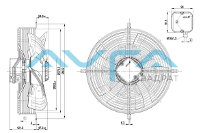 S4E350-AN19-43 Осевой вентилятор ebmpapst
