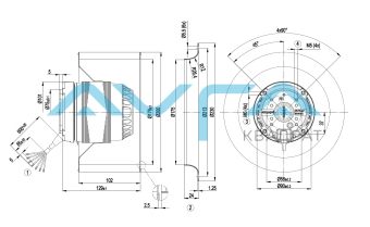 R4D200-AL12-05 Центробежный вентилятор ebmpapst