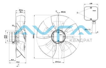 A6E450-AU04-01 Осевой вентилятор ebmpapst