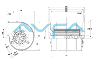 D1G133-DC17-17 Центробежный (радиальный) вентилятор ebmpapst