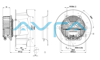 R3G310-AX54-21 Центробежный (радиальный) вентилятор ebmpapst