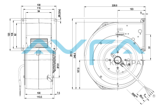 G2E160-BY47-21 Центробежный (радиальный) вентилятор ebmpapst