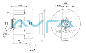 R4E400-AN09-06 Центробежный вентилятор ebmpapst