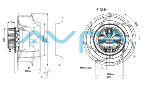 R3G500-RA25-01 Центробежный вентилятор ebmpapst