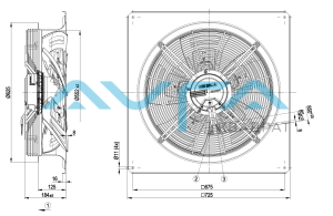 W3G560-GQ41-01 Осевой вентилятор ebmpapst