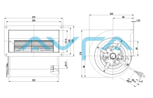 D2D146-AA24-25 Центробежный (радиальный) вентилятор ebmpapst